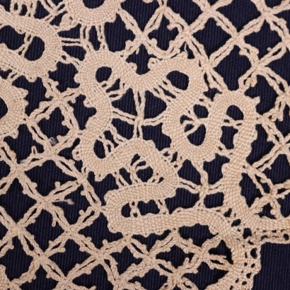 Round Lace Doily Cotton Italy 20th Century