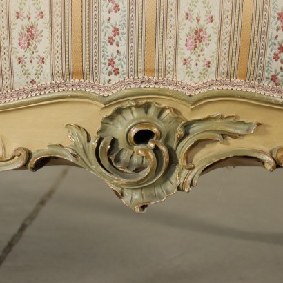 Canapé Style Rococo Tissu Italie XX Siècle