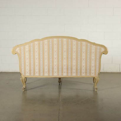 Barocchetto Revival Sofa, Carved Wood, Italy 20th Century