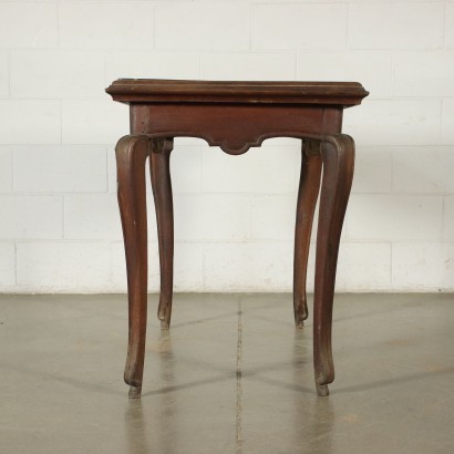 Small Barocchetto Table Walnut Marble Italt 18th Century