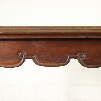 Table Basse Baroque Noyer Marbre - Italie XVIII Siècle