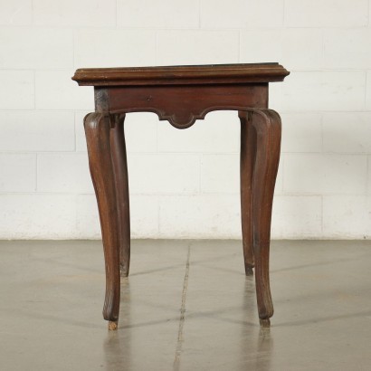 Small Barocchetto Table Walnut Marble Italt 18th Century