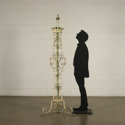 Wrought Iron Candlestick Italy 20th Century