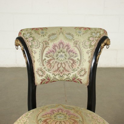 Antik, Stuhl, antike Stühle, antiker Stuhl, antiker italienischer Stuhl, antiker Stuhl, neoklassischer Stuhl, Stuhl aus dem 19. Jahrhundert, Gruppe von vier Napoleon III Stühlen