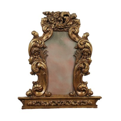 Baroque Revival Wooden Mirror Italy 19th Century