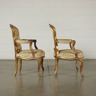 Paire de Fauteuils Baroque Rembourré - Italie XVIII Siècle