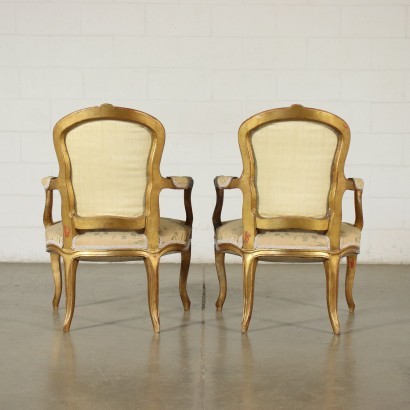 Paire de Fauteuils Baroque Rembourré - Italie XVIII Siècle