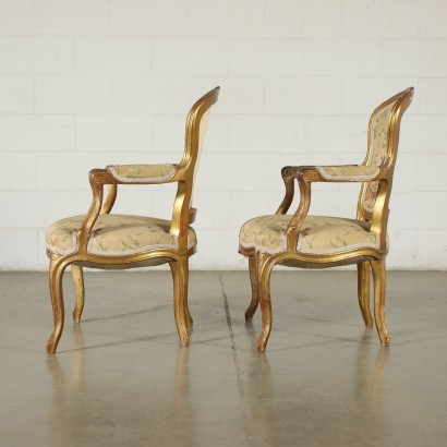 Paire de Fauteuils Baroque Rembourré - Italie XVIII Siècle