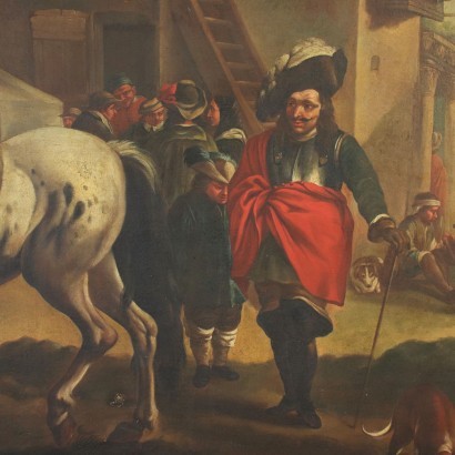 Chevaux Huile sur Toile Italie XVIII Siècle