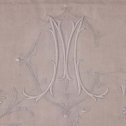 antiques, sheets, antique sheets, antique sheets, antique Italian sheets, antique sheets, neoclassical sheets, 19th century sheets, Double Sheet With 2 Pillowcases