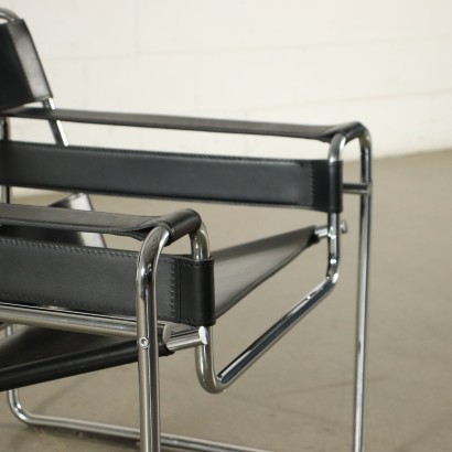 Armchair Leatherette Chromed Tubular Italy 1970s 1980s