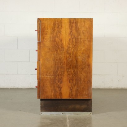 Dresser Burl Veneer Stained Poplar Metal Italy 1930s 1940s