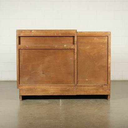 Dresser Burl Veneer Stained Poplar Metal Italy 1930s 1940s