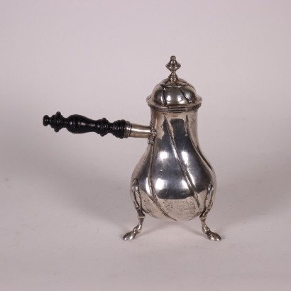 Silver Chocolate Pot Mantua Italy 19th Century