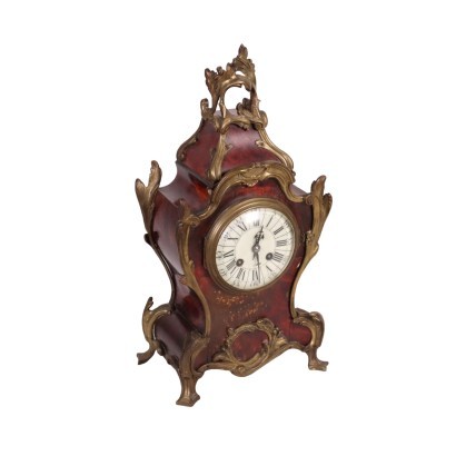 Horloge de Comptoir Baroque Bois Bronze Doré - France XIX Siècle