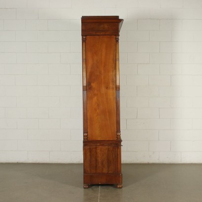 Louis Philippe Wardrobe Walnut Glass 19th Century