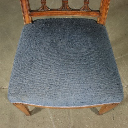 Group of Sheraton Style Chairs Walnut Cherry Italy 18th-19th-20th Cent