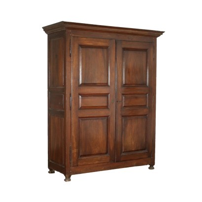 antique, wardrobe, antique wardrobe, antique wardrobe, antique Italian wardrobe, antique wardrobe, neoclassical wardrobe, 19th century wardrobe, Neoclassical Walnut wardrobe