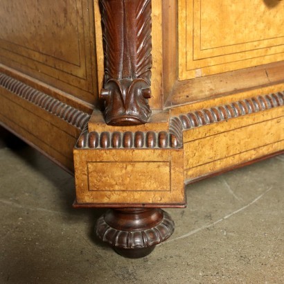 Chest Of Drawers Charles X Mahogany Cherry Maple Marble Italy Mid 1800