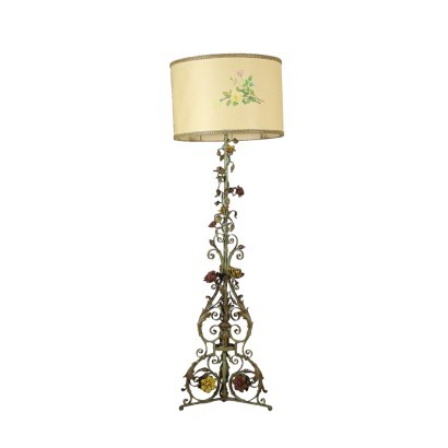 Wrought Iron Floor Lamp Italy 19th Century
