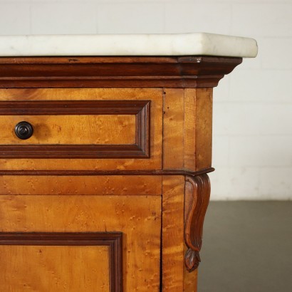 Pair of Umbertine Bedside Tables Mahogany Marple Italy 19th Century