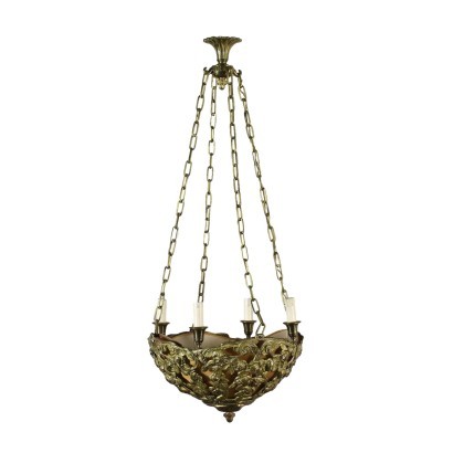 Liberty Chandelier Gilded Bronze Italy 20th Century