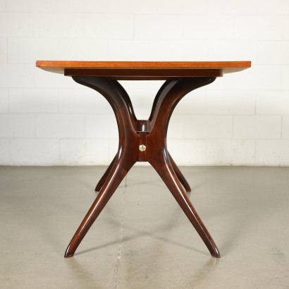 Table Teak Veneer Italy 1950s 1960s