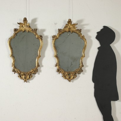 antique, mirror, antique mirror, antique mirror, antique Italian mirror, antique mirror, neoclassical mirror, mirror of the 19th century - antiques, frame, antique frame, antique frame, antique Italian frame, antique frame, neoclassical frame, 19th century frame, Pair of Baroque Mirrors