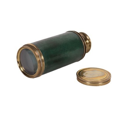 Double-Feed Monocular Brass Leather London 18th Century