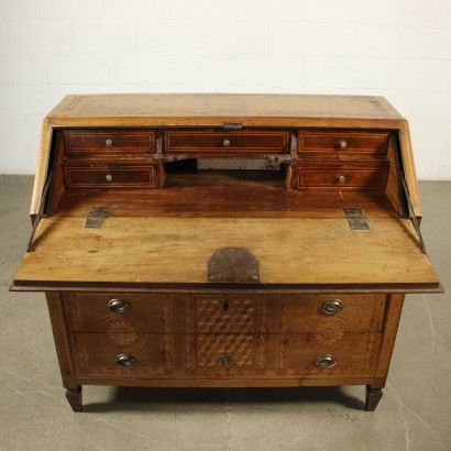 Neoclassical Rolo Drop-Leaf Secretaire Italy 18th Century