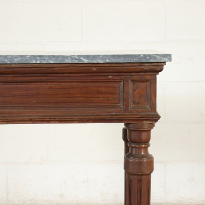 Neo-Classical Lombard Console Walnut Marble Italy 18th Century