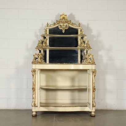 antique, sideboard, antique sideboard, antique sideboard, ancient Italian sideboard, antique sideboard, neoclassical sideboard, 19th century sideboard, Louis Filippo Lacquered and Golden Sideboard