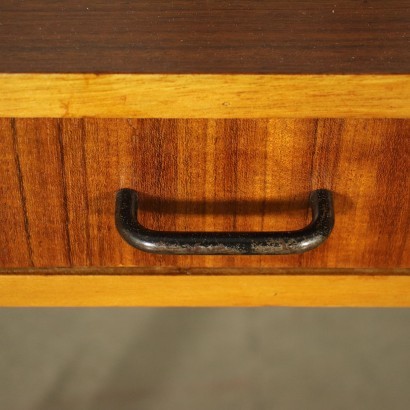 Bookcase Mahogany Veneer Wood Metal Italy 1960s