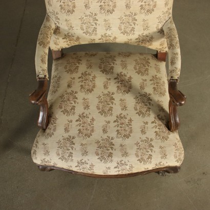 antik, Sessel, antike Sessel, antiker Sessel, antiker italienischer Sessel, antiker Sessel, neoklassizistischer Sessel, Sessel aus dem 19. Jahrhundert, Zwei Barocksessel