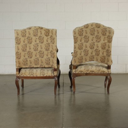 antique, armchair, antique armchairs, antique armchair, antique Italian armchair, antique armchair, neoclassical armchair, 19th century armchair, Two Baroque armchairs