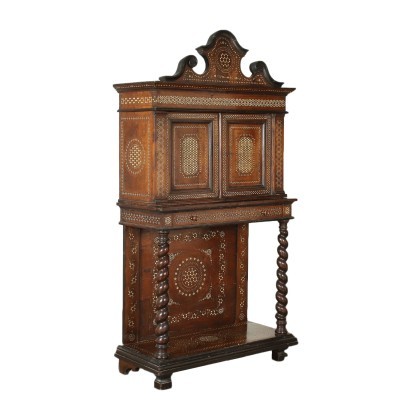 Cabinet Noyer Os - Italie XIX Siècle