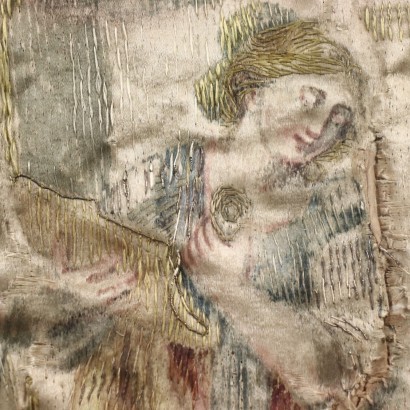 Fragment Of A Fabric Embroidery Italy 18th Century