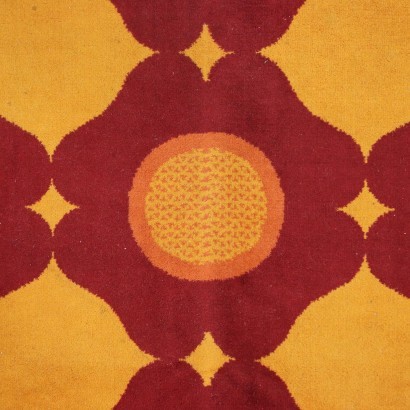 Vintage Flowers Teppich aus den 60er Jahren
