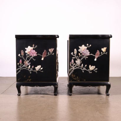 Coppia di Comodini in Stile Chinoiserie