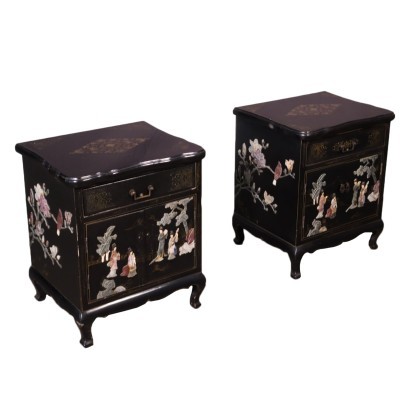 Pair of Chinoiserie Style Bedside Tables
