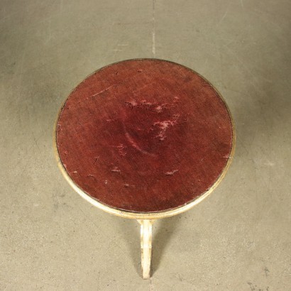 Louis Pilippe Sail Table Lacquered Wood Velvet Italy 19th Century