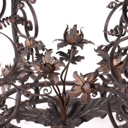 antiques, objects, antiques objects, ancient objects, ancient Italian objects, antiques objects, neoclassical objects, objects of the 19th century, Wrought Iron Trestle with Basin
