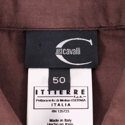 cavalli, roberto cavalli, just cavalli, cavalli uomo, camiceria, camicia uomo, made in italy, secondhand,Camicia Marrone Just Cavalli