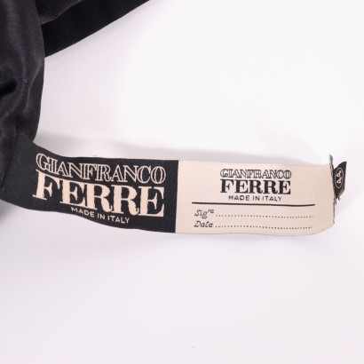ferré, completo ferré, gf, gianfranco ferré, haute couture, made in italy, moda, secondhand, moda milano.,Completo Nero Gianfranco Ferré
