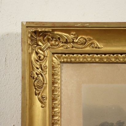 Antik, Spiegel, Antiker Spiegel, Antiker Spiegel, Antiker Italienischer Spiegel, Antiker Spiegel, Neoklassizistischer Spiegel, Spiegel des 19. Paar goldene Rahmen