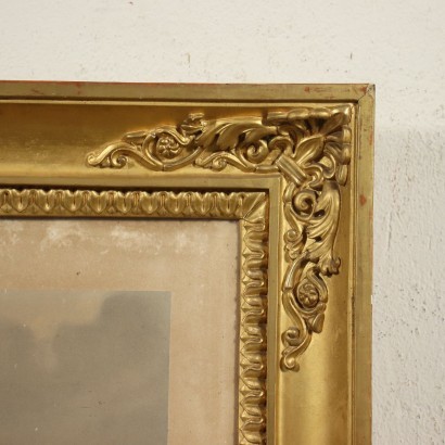 antique, mirror, antique mirror, antique mirror, antique Italian mirror, antique mirror, neoclassical mirror, mirror of the 19th century - antiques, frame, antique frame, antique frame, antique Italian frame, antique frame, neoclassical frame, 19th century frame, Pair of golden frames