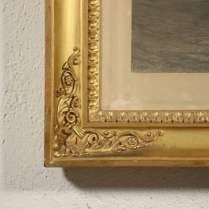 Antik, Spiegel, Antiker Spiegel, Antiker Spiegel, Antiker Italienischer Spiegel, Antiker Spiegel, Neoklassizistischer Spiegel, Spiegel des 19. Paar goldene Rahmen