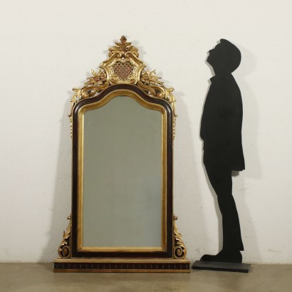 Antik, Spiegel, Antiker Spiegel, Antiker Spiegel, Antiker Italienischer Spiegel, Antiker Spiegel, Neoklassizistischer Spiegel, Spiegel des 19. Stilspiegel