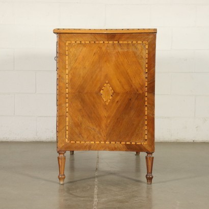 Commode Néoclassique Émilienne - Noyer Buis Italie XVIII Siècle