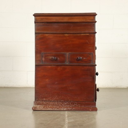 Victorian Bottle Cabinet Mahogany Oak England 19th Century